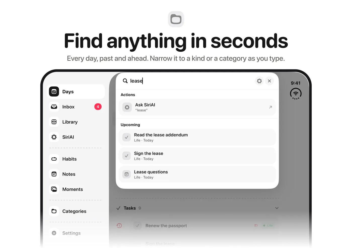 Find anything in seconds, on iPhone Duo.