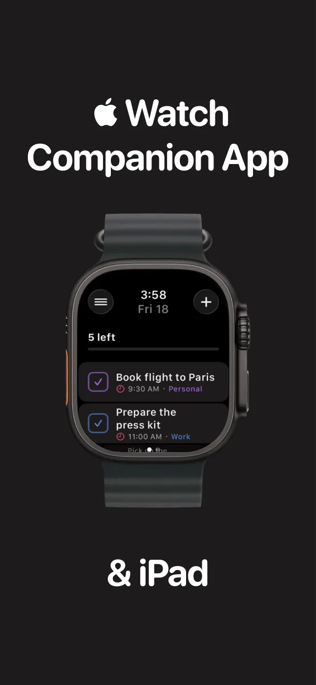 The Apple Watch companion app, and the iPad.